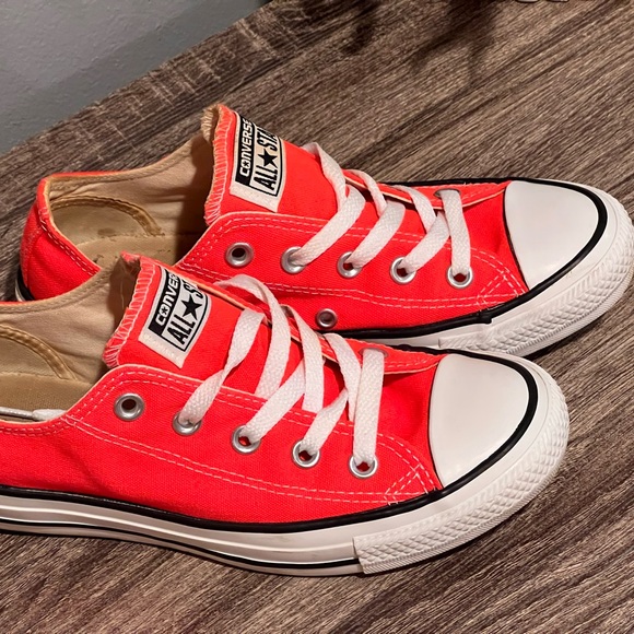 Gently Used Bright Orange Converse - Picture 2 of 5